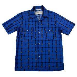 Rogue Territory Infantry Shirt Short Sleeve Button Up Blue Lotus USA Men's Small